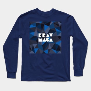 Krav Maga Blue Geometric Blocks Long Sleeve T-Shirt